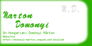 marton domonyi business card